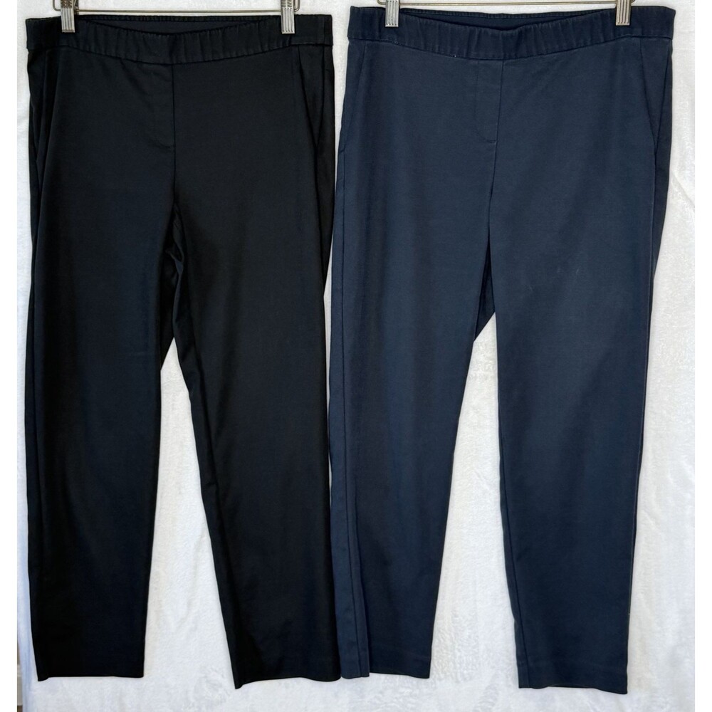J. Jill set of 2 Women's 10P Essential Slim Ankle Elastic‎ Waist Pull on Pants